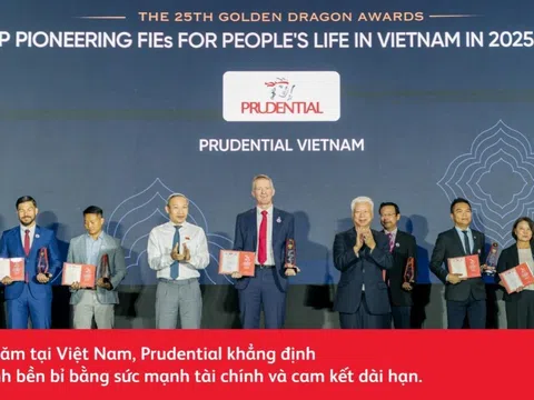 Uy tín được khẳng định qua thời gian: Prudential tiếp tục được vinh danh tại Giải thưởng Rồng Vàng 2026