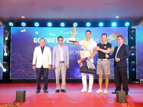 Diễn viên Bình Minh sở hữu cúp Rồng vàng giải GolfViet Spring Cup 2024