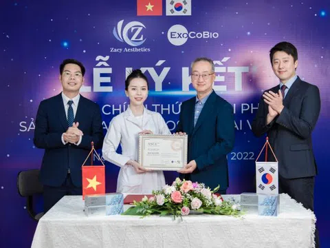 Lễ ký thỏa thuận hợp tác phân phối sản phẩm giữa Hàn Nguyên Beauty và ExoCoBio