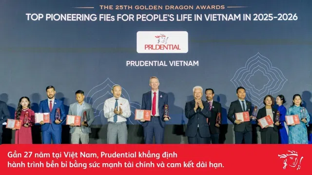 Uy tín được khẳng định qua thời gian: Prudential tiếp tục được vinh danh tại Giải thưởng Rồng Vàng 2026